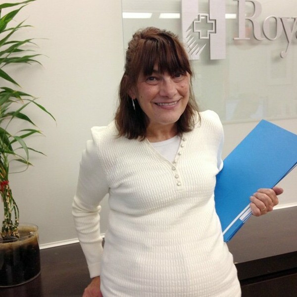 Marlene from EmployAbilities during a typical busy day at the Royal Alexandra Hospital Foundation.