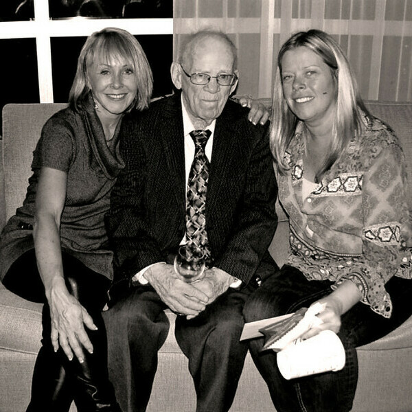 Norman visiting with his nieces Joan and Jane in 2013.