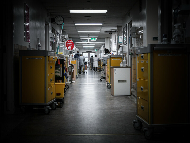 A hallway of the Royal Alexandra Hospital.