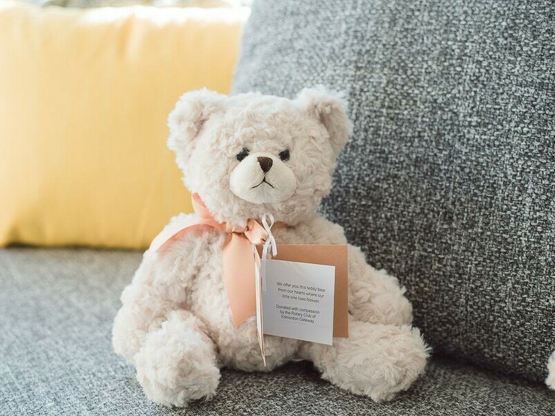 A teddy bear memento.